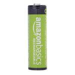Amazon Basics 12-Pack Rechargeable AA NiMH Performance Batteries, 2000 mAh, Recharge up to 1000x Times, Pre-Charged