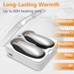 Hand Warmers Rechargeable 2 Pack, 14000mAh Electric Hand Warmers with Charging Case, Quick Charge Portable Heater,Gifts for Christmas, Winter, Outdoor, Camping, Hunting Accessories