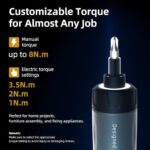 Electric Screwdriver Kit,iFu Power Screwdriver Cordless Rechargeable with LED Light & 12 Magnetic Bits, Electric Screwdriver Set for Daily Furniture Repair, Mounting