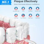 VIMMK Water Flosser for Teeth, Cordless Water Dental Flosser, 9 Jet Tips 5 Modes 300ML IPX7 Waterproof, Portable Rechargeable Oral Irrigator for Home Travel – Gums, Orthodontic, Braces Care – White