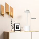 SAKRINGT 2 Pack Rechargeable Table Lamp, LED Cordless Desk Lamp,5000mAh Battery Operated Portable Table Light,3 Color Stepless Dimming Up to 40 Hours Usage for Restaurant/Indoor/Outdoor(White)