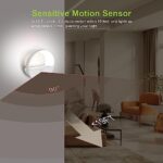AURAXY Rechargeable Motion Sensor Night Light, Battery Night Lights LED Cool White Magnetic Stick-on Motion Sensored Hallway Light, with Dusk to Dawn Sensor for Stair, Wall, Bedroom, Bathroom(3 Pack)