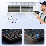 Compressed Air Duster,Fulljion 3-Gear to 51000RPM Electric Air Duster Portable Air Blower with LED Light, 6000mAhRechargeable Cordless Air Duster for Computer Keyboard Fast Charge(Black)