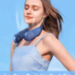 SWEETFULL Portable Neck Fan Bladeless Personal Fan 5000mAh Rechargeable Battery Operated Wearable Small Fan,360° Cooling Airflow, 3 Speed Neck Cooler for Women Men