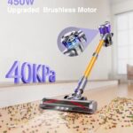 MBYULO Cordless Vacuum Cleaner, 450W 40Kpa Powerful Stick Vacuum, Up to 50Mins Rechargeable Battery, Vacuum Cleaners for Home Anti-Tangled Lightweight Handheld for Hardwood Floor, Carpets, Pet Hair
