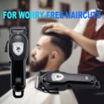 Velurie Men’s Professional Hair Clippers, Wireless and Wired Clippers for Cutting and Grooming, Rechargeable Beard Trimmer Set