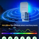 Fly Trap Indoor- 2 in 1 Plug in Fly Trap with Auto Night Light, Fruit Fly Traps for Indoors, Gnat Trap, Bug Light Trap for Mosquitoes, Flies, Fruit Flies, Moths (1 Device + 5 Glue Cards)