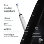 AquaSonic DUO PRO – Ultra Whitening 40,000 VPM Electric ToothBrushes – ADA Accepted – 4 Modes with Smart Timers – UV Sanitizing & Wireless Charging Base – 10 ProFlex Brush Heads & 2 Travel Cases