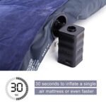 Woowind AP6 Electric Air Pump, Cordless 12V Air Mattress Pump for Pool Floats, Swimming Rings, Air Bed, Air Sofa, Rechargeable Battery Powered with Car Adapter-Black