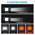 ELUTENG Camping Lantern 2 in 1 Rechargeable, 1200LM, 6 Light Modes, 4400mAh Power Bank, IP4 Waterproof, Perfect Lantern Flashlight for Hurricane Emergency, Hiking, Home and More, USB Cable Included