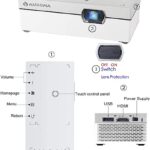 AMOOWA DLP Mini Projector with WiFi Bluetooth -Proyector Portatil – Pico Projector for phone – rechargeable battery outdoor projector- 200ANIS Video Wireless Projector for HDMI/USB/iPhone/Android