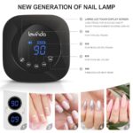 UV Light for Nails, Lavinda UV Nail Lamp 54W Rechargeable Nail Dryer Gel Polish Light with Large Touch Display, Professional Fast Curing Lamp with 4 Timer Setting Auto Sensor for Salon & Home