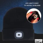 Night Scout Rechargeable Led Light Beanie Hat Black
