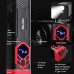 FEIKFEIZ Portable Air pump , 150PSI 7800mAh Cordless Air Compressor, Dual Power ( Battery & DC ), with LED Light, for Cars, Motorcycles, Bicycles,Balls.