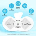 Easy@Home Rechargeable Compact Wireless TENS Unit – 510K Cleared, FSA Eligible Electric EMS Muscle Stimulator Pain Relief Therapy, Portable Pain Management Device EHE015