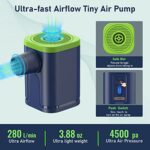 Electric Air Pump, Portable Air Pump for Inflatables, Rechargeable Inflate Deflate Mini Pump for Air Mattress, Blow Up Pool Raft Air Bed Boat Toy, Inflatable Pool Floats, Vacuum Bags, Bouncy Yoga Ball