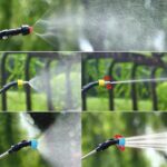 DOUBFIVSY Battery Powered Sprayer, Upgrade Visible Battery Level Electric Sprayer with 3 Mist Nozzles Transparent Tank Rechargeable Handle Telescopic Wand for Yard Lawn Weeds Plants (8L)