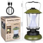 UniqueFire LED Lantern Rechargeable Camping Lantern 3600mAh,High Lumens Hurricane Lantern 2 Modes Cool/Warm Adjustable Brightness Camping Lights for Outdoor Lighting/Work/Power Outages/Emergency Light