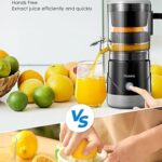Electric Orange Juicer Squeezer, Reemix Electric Citrus Juicer, One Touch Operation, for Orange, Lemon, Grapefruit, Portable Juicer for Orange with Cleaning Brush