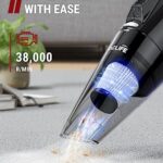 VacLife Handheld Vacuum – High Power Car Vacuum Cordless Rechargeable with Multipurpose Nozzles, Lightweight Mini Vacuum with LED Light, Portable Vacuum Cleaner for Home, Silver&Black (VL756)