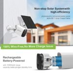 PESITA Wireless Outdoor Security Camera, 1080P Solar Camera Security Outdoor, WiFi Camera Outdoor with Rechargeable Battery, 2-Way Audio, Night Vision, PIR Motion Detect, IP65 Waterproof, Cloud/SD