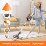 INSE Cordless Vacuum Cleaner, 6-in-1 Lightweight Cordless Vacuum, Powerful Stick Vacuum with 2200mAh Battery Up to 45mins Runtime, Rechargeable Vacuum Cleaner for Hardwood Floors Pet Hair Home Car-V70