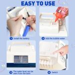 Bubble Machine with Rechargeable Battery, 30000+ Bubbles Per Minute Bubble Blower, Portable Bubble Maker with Colorful Light, Summer Toy for Outdoor, Parties, Birthdays, and Wedding