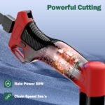 Electric Fillet Knife Cordless, 4 Ti-Nitride Stainless Steel Coated Reciprocating Blades & 2 Rechargeable Batteries, Portable Case for Outdoors Fish Lake Home Kitchen Fishing Cleaning