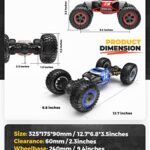 BEZGAR TD141 RC Cars – 1:14 Scale Remote Control Car, 4WD Transform 15 KMH All Terrains Crawler RC Stunt Car with Rechargeable Battery for Boys Kids