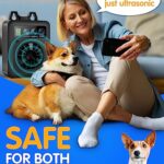Rechargeable Anti Barking Device with 4 Sensitivity & Frequency, 50Ft Effective & Safe Dog Barking Control Devices & Training Tool, Weatherproof Ultrasonic Dog Bark Box for Outdoor Indoor