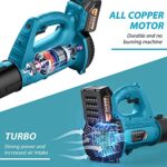 BHY Leaf Blower – 320CFM 150MPH 20V Leaf Blower Cordless with 2 X 4.0 Ah Battery & Charger, Electric Leaf Blower Battery Powered Leaf Blower Lightweight for Snow Blowing & Lawn Care Yard Cleaning