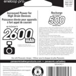 Panasonic BK-3HCCA4BA eneloop pro AA High-Capacity Ni-MH Pre-Charged Rechargeable Batteries, 4-Battery Pack