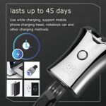 PAISHENKEJI Electric Mini Travel Shaver for Men – Pocket Size Washable Electronic Razor – Mens Rechargeable Portable Cordless Shaving Face Beard – Wet & Dry Rotary Electrical Shave (Silver)