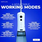 WetFloss – Water Dental Flosser – Cordless Water Flosser – Rechargeable Water Floss – IPX7 – Waterproof – Oral Irrigator Water Flosser – Water Flosser for Braces