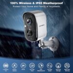 Security Cameras Wireless Outdoor, 2K Battery Powered WiFi Cameras for Home Security with AI Motion Detection, Color Night Vision, Spotlight, Siren, Waterproof, SD/Cloud Storage – 2 Pack