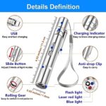 Cat Laser Toy, Laser Pointer Interactive Toys for Indoor Cats Dogs, Red Dot Light Lazer Pointer, Long Range 3 Mode USB Rechargeable Pet Kitten Chase Exercise Toy, Small Laser Presentation Clicker Pen