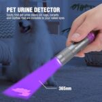 WORKPRO UV Flashlight Black Light, 365nm UV Rechargeable Flashlight, Mini Ultraviolet Flashlight for Pet Dog Urine, Stains Detection/Resin Curing/Fluorescent Agent