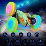 FAFUGANIA Remote Control Car, 360° Rotating RC Cars with Wheel Light and Body Crack Light,Fast and Flips 4WD Double-Sided RC Stunt Cars for 6-12 Years Old Kids Xmas Toy Cars Gift
