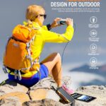 Power-Bank-Solar-Charger – 42800mAh Portable Charger,Solar Power Bank,External Battery Pack 5V3.1A Qc 3.0 Fast Charger Built-in Super Bright Flashlight (Orange)