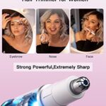 LONFANTAR Nose Hair Trimmer for Women and Men?Rechargeable USB Ear and Nose Hair Trimmer?2023 Professional 2 in 1 Painless Washable Facial & Eyebrow Hair Trimmer with Powerful Motor and Low Noise