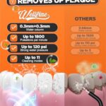 Water Dental Flosser Teeth Pick: Portable Cordless 4 Modes Flossers Pic 300ML Rechargeable Floss Pik Powerful IPX7 Waterproof Oral Irrigator for Cleaning Gum Care Braces Flossing for Home Travel