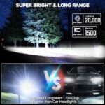 Rechargeable Flashlights High Lumens – 20,000LM Super Bright Small Pocket Magnetic Flashlight, 8 Modes LED Tactical Flash Light, Dual Button Powerful Flashlight for Camping (2, Pure Black)