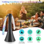 Fly Fans for Tables Rechargeable, 1800 mah Large Capacity Belfans Fly Repellent Outdoor Patio, Chemical-Free Fly Fan with Soft Blades, Food Fans to Keep Flies Away, USB Fly Deterrent Outside, 4PCS