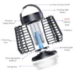 Spriman 2025 Portable Upgraded Bug Zapper, 2-in-1 Rechargeable Mosquito Killer & Camping Lamp, 2000V UV Insect Trap, 395NM Light Trap & 720° Bug Attraction, Indoor and Outdoor Use, Covers 300 sq. ft