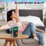 AM FM Portable Radio,Personal Pocket Radio Rechargeable with Best Reception,Long Battery Life,Stereo Earphone,Small Digital Transistor Radios with LED Flashlight, for Hiking,Walking,Jogging (Black)