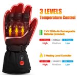 SAVIOR HEAT Heated Motorcycle Gloves for Men Women, Battery Professional Electric Rechargeable Gloves for Cycling Skiing Snowmobile Hunting Camping Riding Outdoors