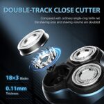 Sejoy Electric Razor for Men, Mens Electric Shavers, Rechargeable Electric Razor Shaving Machines, with Pop-up Trimmer, 1 Hour Fast Charging, 3D Floating Head, LCD Power Indicator