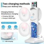 DAKOMM Puck Lights with Charging Station, Closet Lights Motion Sensored, Under Cabinet Lights Rechargeable Timing & Dimmable, Night Lights for Stairs Wardrobe Cupboard Bedroom Hallway Drawer(4 Packs)