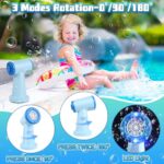 Bessol Bubble Machine for Kids Toddlers, 90°180°Auto Rotatable Bubble Blower Rechargeable Bubble Maker Machines Summer Outdoor Toys for Parties Wedding Birthday Blue