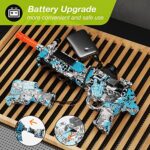 Electric Splatter Ball Blaster with 50000 Water Beads, Rechargeable, Automatic Gel Ball Blaster for Kids Adults, Outdoor Games Toys for Activities Team Game, Ages 12+